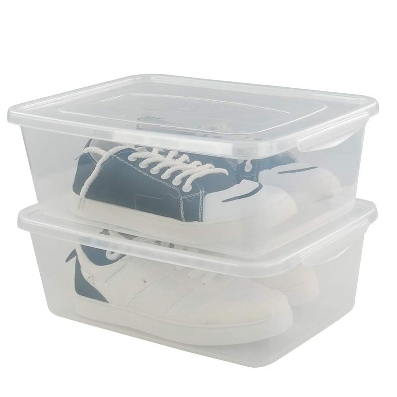 Jekiyo Clear Plastic Storage Bin, 14 Quart Latching Box Container with Lid, 4 Packs - Image 4